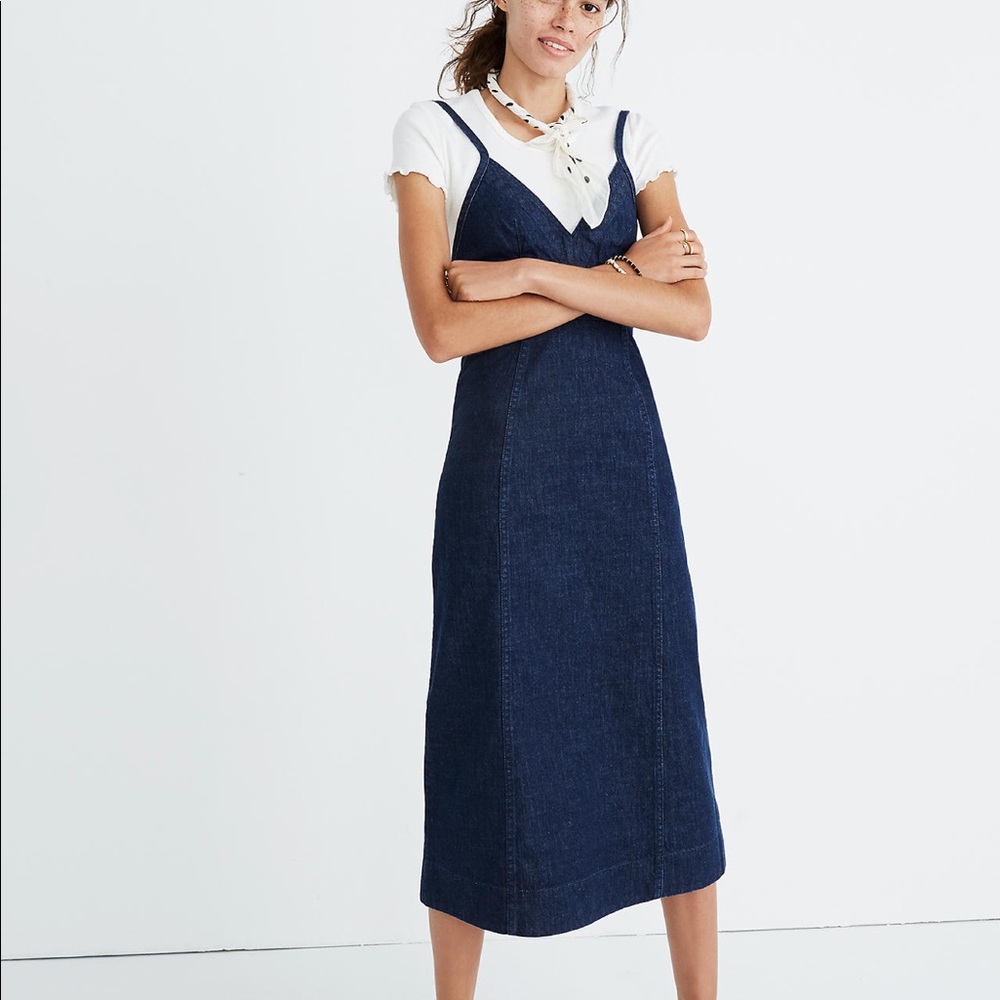 Denim Cami Midi Dress